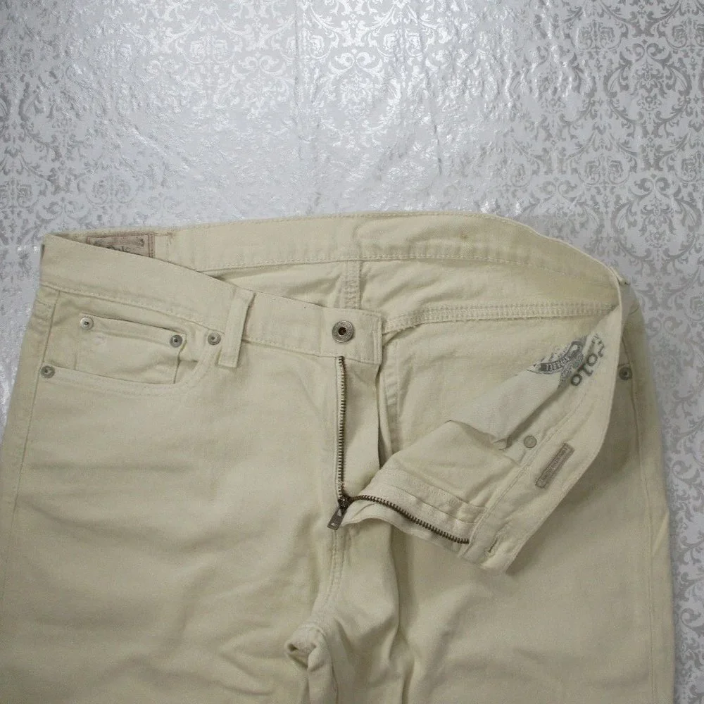 POLO Ralph Lauren Cream Skinny Jeans Size 32 - Picture 5 of 7